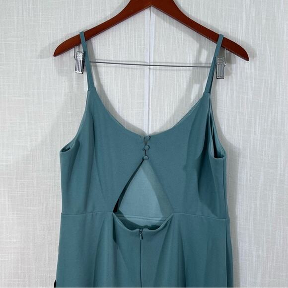 Lulus Moments Of Bliss Dusty Seafoam Backless Mermaid Maxi Dress Size XL - Picture 9 of 12